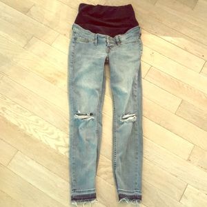 Maternity Distressed Jeans